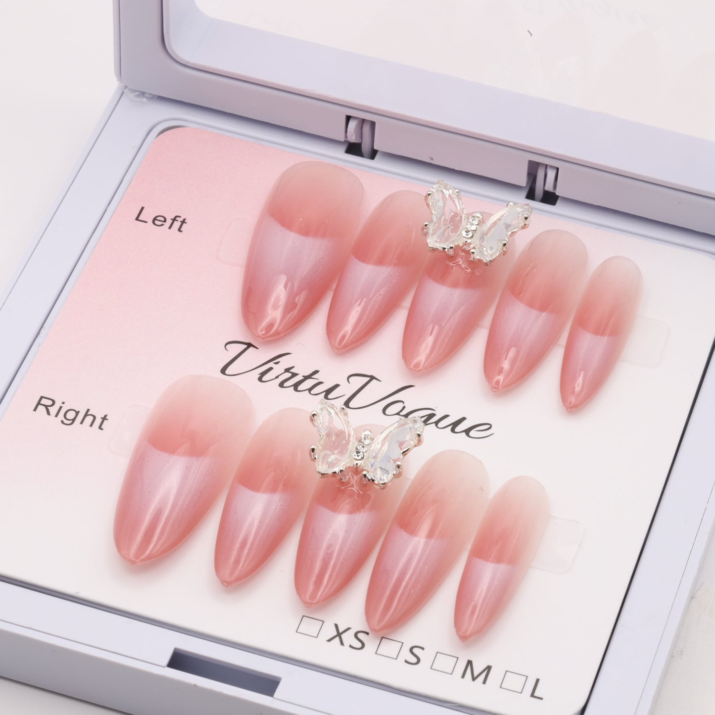 Butterfly Blush French Tip - VirtuVogue