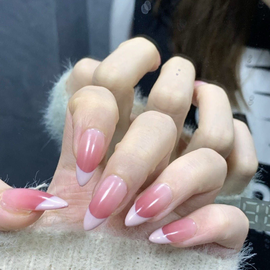 Blush Ombre French Tip - VirtuVogue